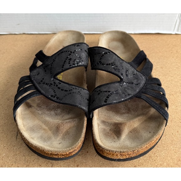 Womens US Sz 11 Birkenstock Tatami Black Sandals Slip on - Picture 3 of 7